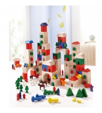 Set de blocuri din lemn, Haba, Little Amsterdam, 166 piese, 3ani+