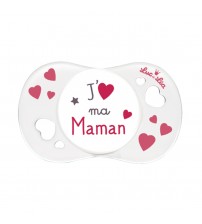 Suzeta silicon SYM J’aime ma maman, Luc et Lea, 0-6 luni