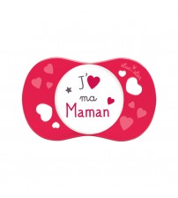 Suzeta silicon SYM J’aime ma maman, Luc et Lea, 18 luni+