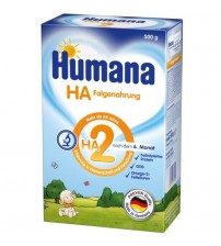 Lapte praf hipoalergenic, Humana HA 2 500 g, 6 luni+