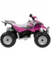 ATV Peg Perego Polaris Outlaw Pink Power, 12V, 3 ani+, Roz/Gri