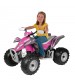 ATV Peg Perego Polaris Outlaw Pink Power, 12V, 3 ani+, Roz/Gri