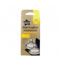 Tetina Advanced pentru biberon advanced cu sistem de ventilatie, Flux Mediu, Tommee Tippee, 2 buc