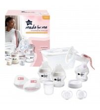 Set de pornire pentru alaptare Tommee Tippee Made for Me 2022: pompa de san manuala si accesorii, 0 luni +
