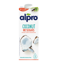 Alpro băutură din nucă de cocos neîndulcită 1L, sursă de calciu și vitamine B12, D,fara zaharuri,fara indulcitori, continut redus de grasimi-5411188128311