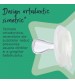 Tommee Tippee Suzeta de noapte alb/verde, design ortodontic simetric, fara BPA, include cutie de sterilizare, 0-6 luni, 2 buc.