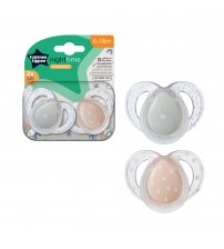 Suzeta ortodontica de noapte Tommee Tippee, 6-18 luni, Steluta, 2 buc