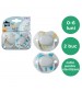 Tommee Tippee Suzeta Moda alb, design ortodontic simetric, fara BPA, include cutie de sterilizare, 0-6 luni, 2 buc