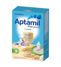 Cereale fara lapte Nutricia, Aptamil 7 Cereale, 250g, 6luni+