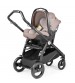 Carucior 3in1 Peg Perego Book Smart Primoviaggio SL, 0-22 kg, Rosette, Roz / Negru *