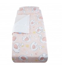 Lenjerie de pat, Lacul Lebedelor, pentru pat cu saltea de 140 x 70 cm, Gro