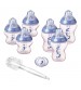 Kit biberoane nou nascut, ONL Fete  Tommee Tippee, 0luni+, Calut de Mare Albastru