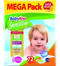 Scutece Babylino Sensitive Megapack Junior N5 72 buc