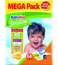 Scutece Babylino Sensitive Megapack Junior Plus N5+ 68 buc 