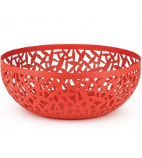 Fructiera din otel "Cactus" 21cm, rosu, Alessi
