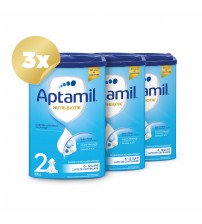Trio Pack Aptamil 2, 800g, 6luni+