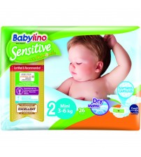 Scutece Babylino Sensitive N2 3-6kg/26 buc