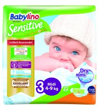 Scutece Babylino Sensitive N3 4-9kg/22 buc