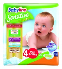 Scutece Babylino Sensitive N4 7-18kg/20 buc