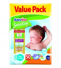 Scutece Babylino Sensitive Economy N2 3-6kg/50 buc