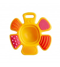 Jucarie pentru dentitie din silicon sub forma de floare, cu sunete Haba, 6 luni +