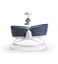 Sezlong 3 in 1 Tiny Love Rocker Napper, 0 luni +, Albastru cu Alb