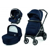 Carucior 3 in 1 Peg Perego Book, Lounge,  0 - 22 kg, Eclipse, Bleumarin