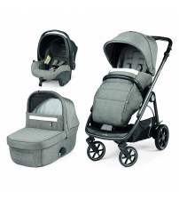 Carucior 3 in 1 Peg Perego Veloce, Primoviaggio SL,  0 - 22 kg, City Grey, Gri / Alb