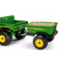 Remorca Peg Perego John Deere Adventure, 3 ani+, Negru / Verde / Galben