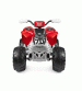 ATV Peg Perego Polaris Outlaw 330 W, 12V, 3 ani+, Negru / Rosu