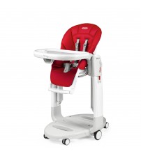 Scaun de masa 3 in 1 Peg Perego Tatamia Follow Me, 0-15 Kg, Fragola, Visiniu