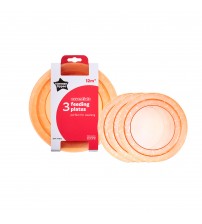 Set farfurii, Tommee Tippee, Essentials, 3 buc, Portocaliu