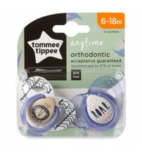 Set Suzete Ortodontice Anytime, Tommee Tippee, 6-18 Luni, 2 buc, Leut