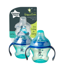 Cana de tranzitie Tommee Tippee, 150 ml, 4-7 luni, Albastru, 1 buc