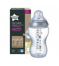 Biberon Tommee Tippee Closer to Nature, 340 ml, PP, Bufnita, 3 luni +, 1 buc