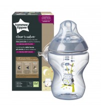 Biberon Tommee Tippee Closer to Nature, 260 ml, PP, Bufnita, 0 luni +, 1 buc