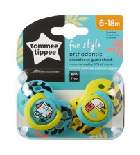 Set Suzete Ortodontice de Zi FUN, Tommee Tippee, 6-18 Luni, 2 buc, Elefant / Pasare