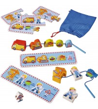 Joc de indemanare si puzzle, Haba, Santier, 18luni+