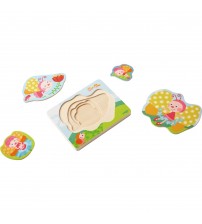 Puzzle din lemn, Haba, Fluturasul magic, 12luni+