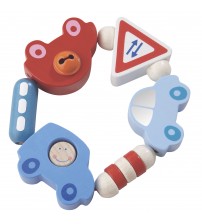 Jucarie zornaitoare din lemn Toot-Toot, Haba, 6luni+