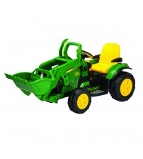 Tractor electric Peg Perego JD Ground Loader, 12V, 3 ani +, Verde / Galben