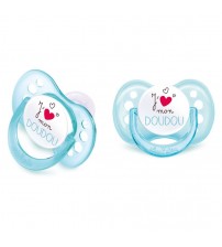 Suzete fiziologice J'AIME MON DOUDOU, Luc et Lea, 0-6 luni, 1 buc