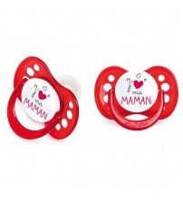 Suzete fiziologice J'AIME MAMAN, Luc et Lea, 0-6 luni, 1 buc